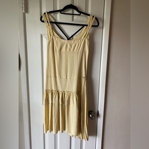 Authentic Prada drop waist pleated dress